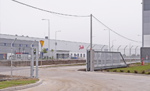 Brama przemysłowa wjazdowa przesuwna automatyczna - Centrum Logistyczne Amazon - Wrocław, Bielany